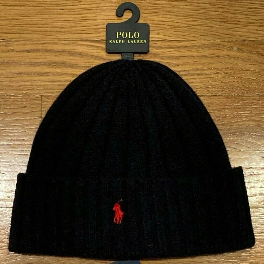 Polo Ralph Lauren Men's Beanie Skull Cap Navy Blue